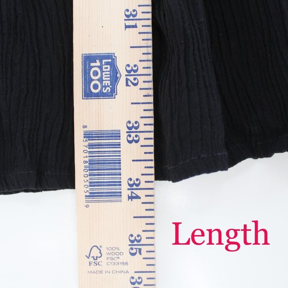 Rue Stiic Crinkle Textured Mini Dress Flutter Sleeve Round Neck Key-hole Tie S - Picture 13 of 16